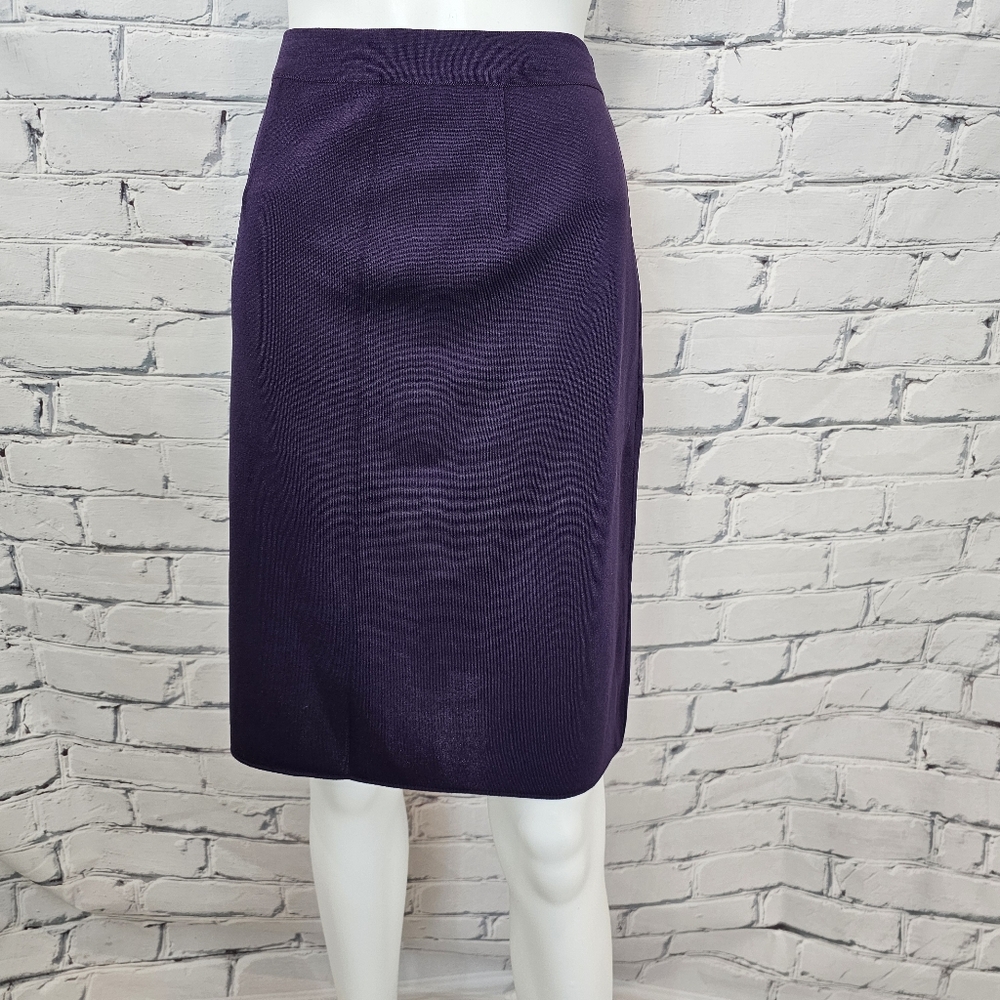 Exclusively Misook Purple Knit Skirt